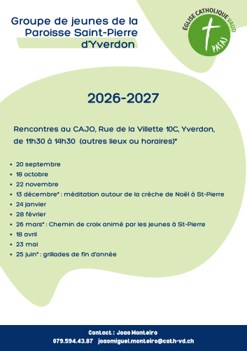 Flyer groupe Yverdon 2026-27